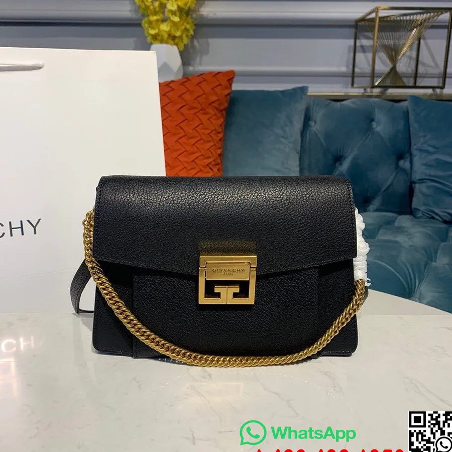 Bolso De Hombro Givenchy Gv3 22cm Piel De Becerro Colección Otoño/invierno 2019, Negro