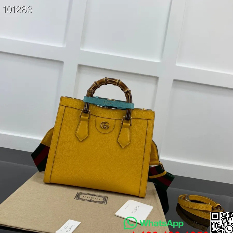 Bolso Tote Pequeño Gucci Diana 27cm 702721 Piel De Becerro Colección Otoño/invierno 2022, Amarillo