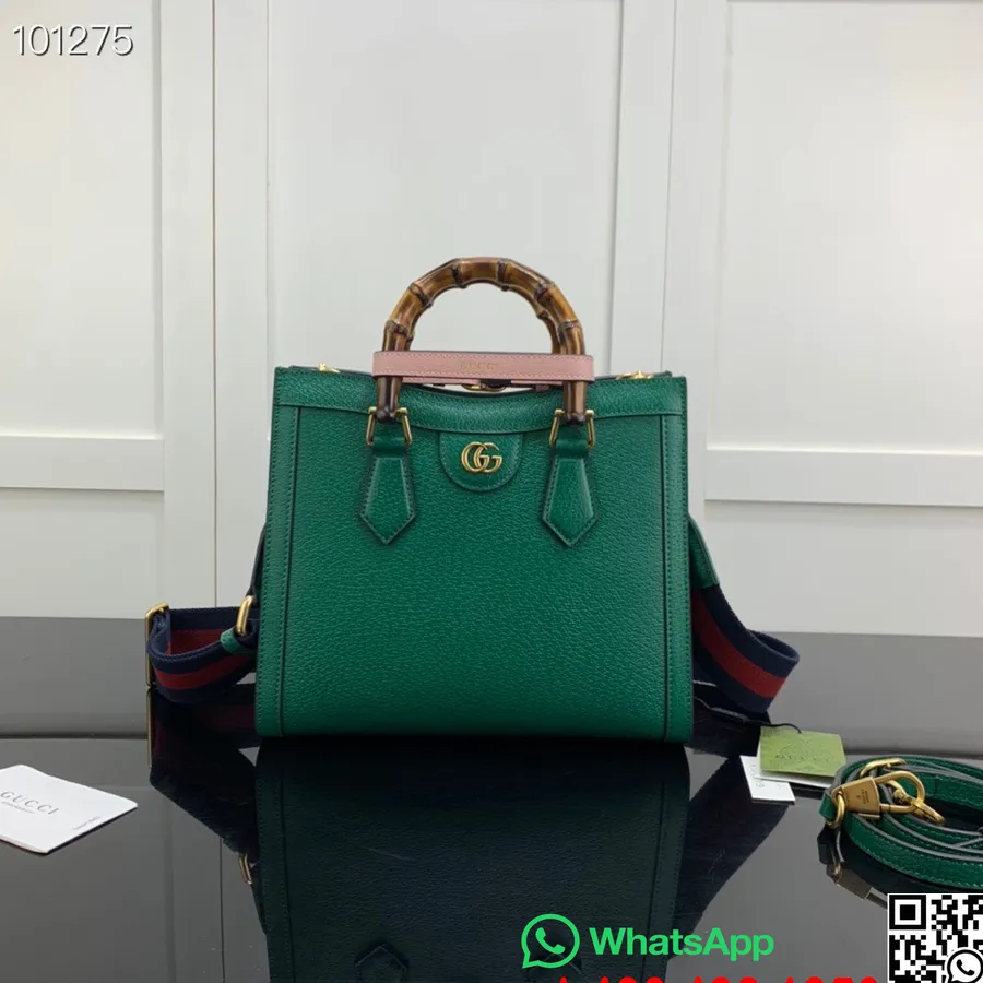 Tas Jinjing Kecil Gucci Diana 27cm 702721 Koleksi Musim Gugur/dingin Kulit Anak Sapi 2022, Hijau