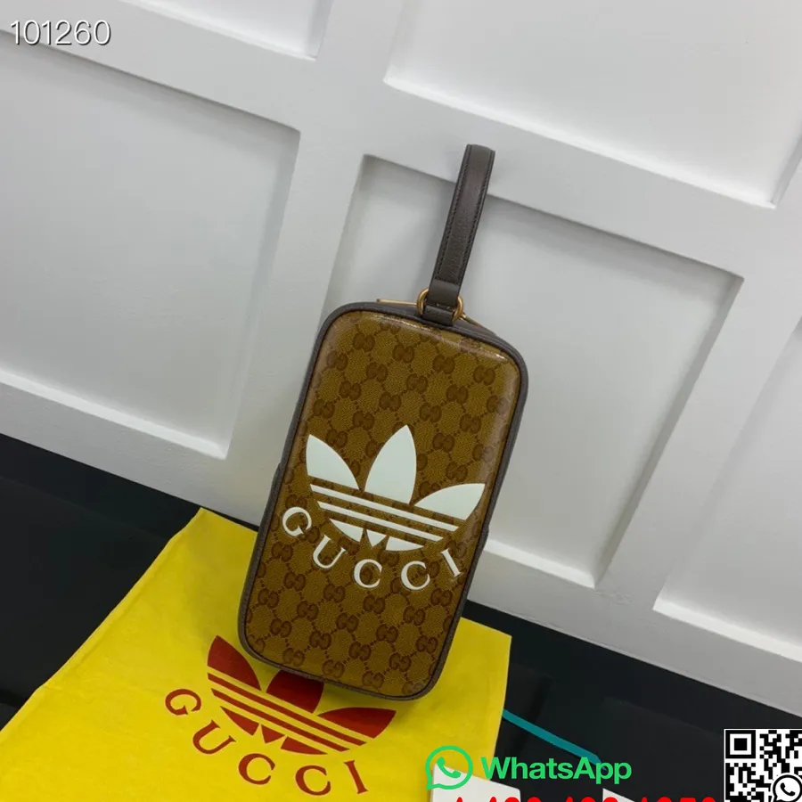 Gucci X Adidas Mini Sac à Main 26cm 702387 Cuir De Veau Collection Automne/hiver 2022, Marron