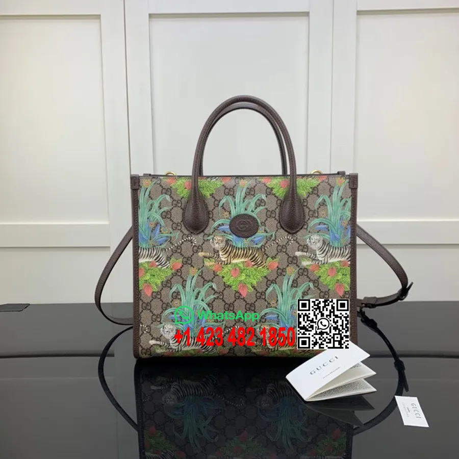 Sac Cabas Gucci 31cm 659983 Cuir De Veau Collection Printemps/été 2022, Marron/bleu