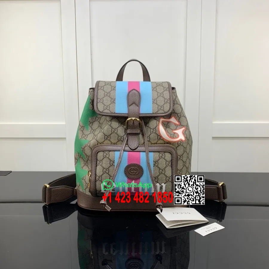 Gucci Hátizsák Reteszeléssel G 26cm 674147 Borjúbőr 2022 Tavaszi/nyári Kollekció, Barna