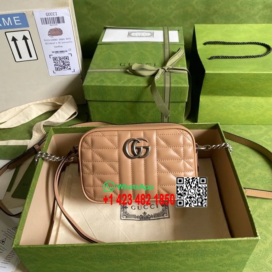 Geanta De Umar Gucci Gg Marmont Small Matelasse 18cm 634936 Piele De Vitel Matelasse Colectia Primavara/vara 2022, Bej