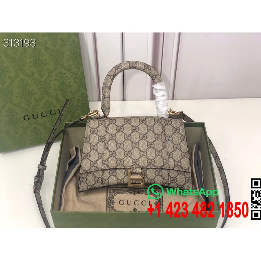 Gucci X Balenciaga The Hacker Project Sac Bandoulière 20cm 681697 Cuir De Veau Collection Automne/hiver 2021, Marron