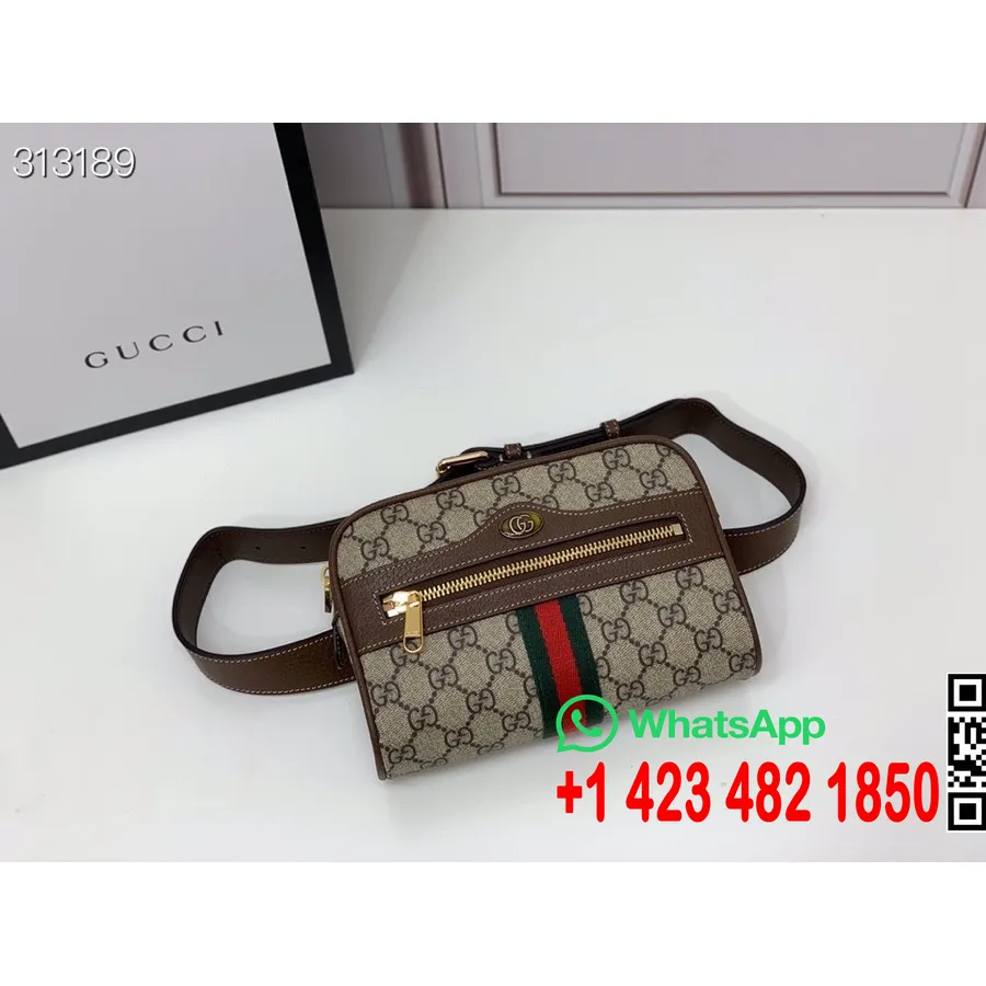 Gucci Ophidia Mocka Bältesväska 28cm 517076 Kalvskinn Höst/vinter 2021 Kollektion, Brun