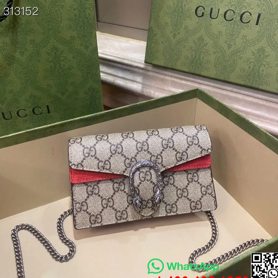 Gucci Dionysus Umhängetasche 16 Cm 421970 Kalbsleder Frühjahr/sommer 2022 Kollektion, Rot