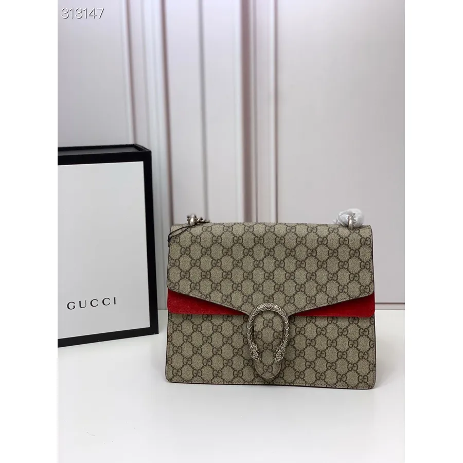 Gucci Dionysus Umhängetasche 30 Cm 400235 Kalbsleder Frühjahr/sommer 2022 Kollektion, Rot