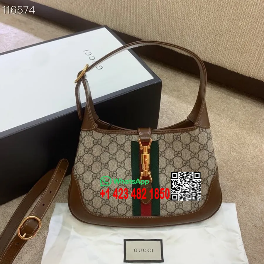 Gucci Gg Jackie Torba Hobo 28 Cm Skóra Cielęca Kolekcja Wiosna/lato 2020, Brązowa