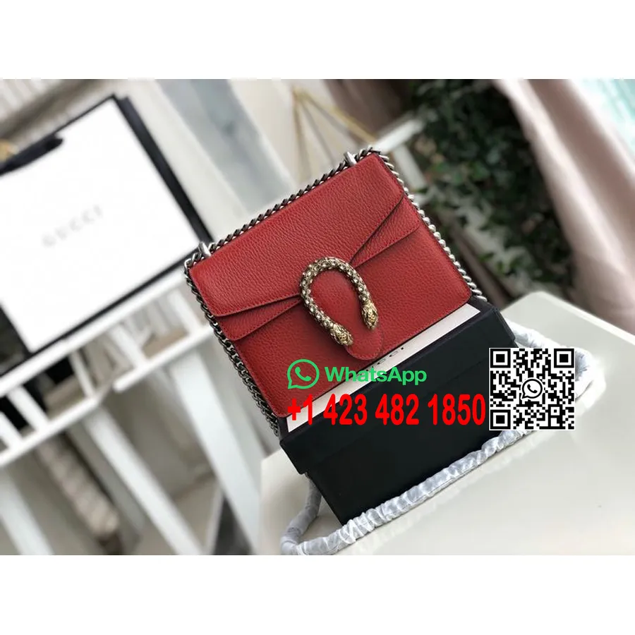 Bolso De Hombro Gucci Mini Dionysus 20 Cm Piel De Becerro Colección Otoño/invierno 2019, Rojo