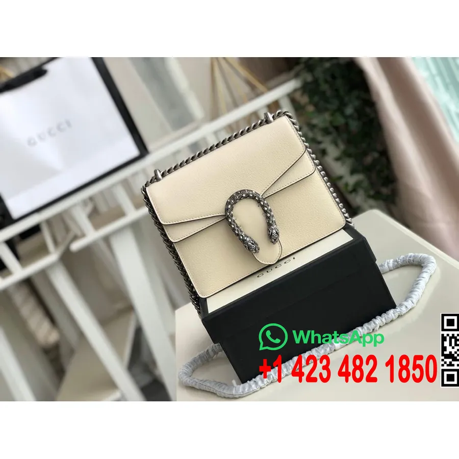 Gucci Mini Sac Bandoulière Dionysus 20cm Cuir De Veau Collection Automne/hiver 2019, Blanc