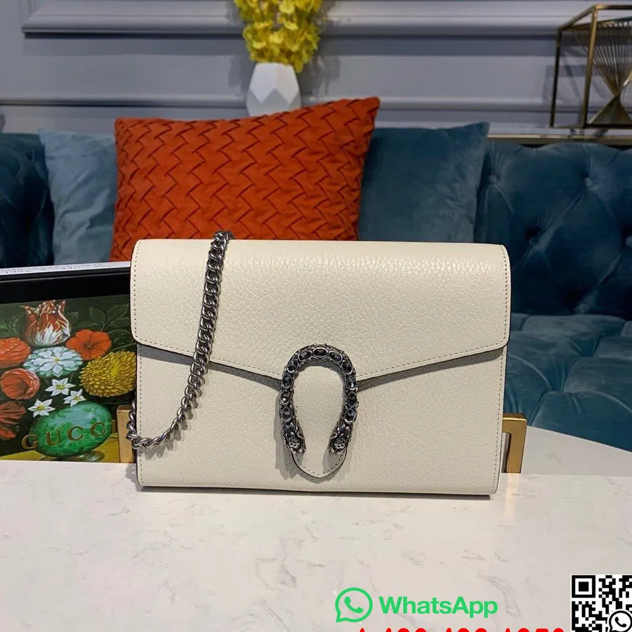 Gucci Woc Dionysus Sac Bandoulière 20cm Cuir De Veau Collection Automne/hiver 2019, Blanc