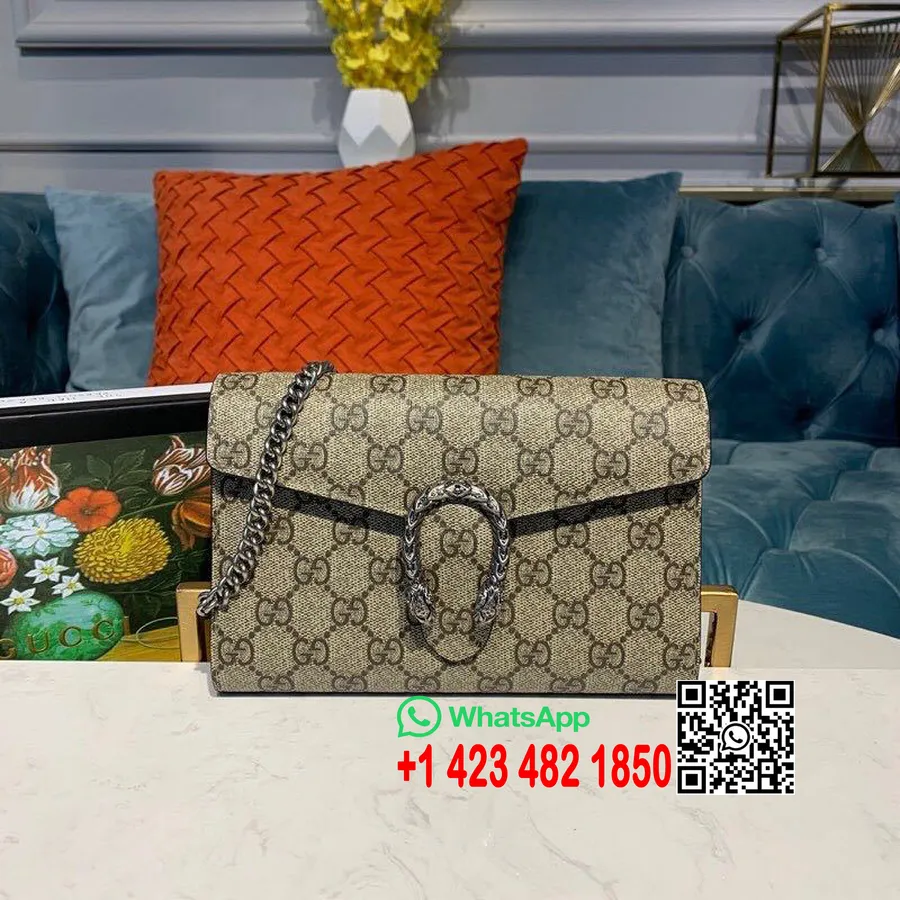 Gucci Woc Dionysus Válltáska 20 Cm-es Velúr/borjúbőr Bőr Díszítéssel 2019 őszi/téli Kollekció, Fekete