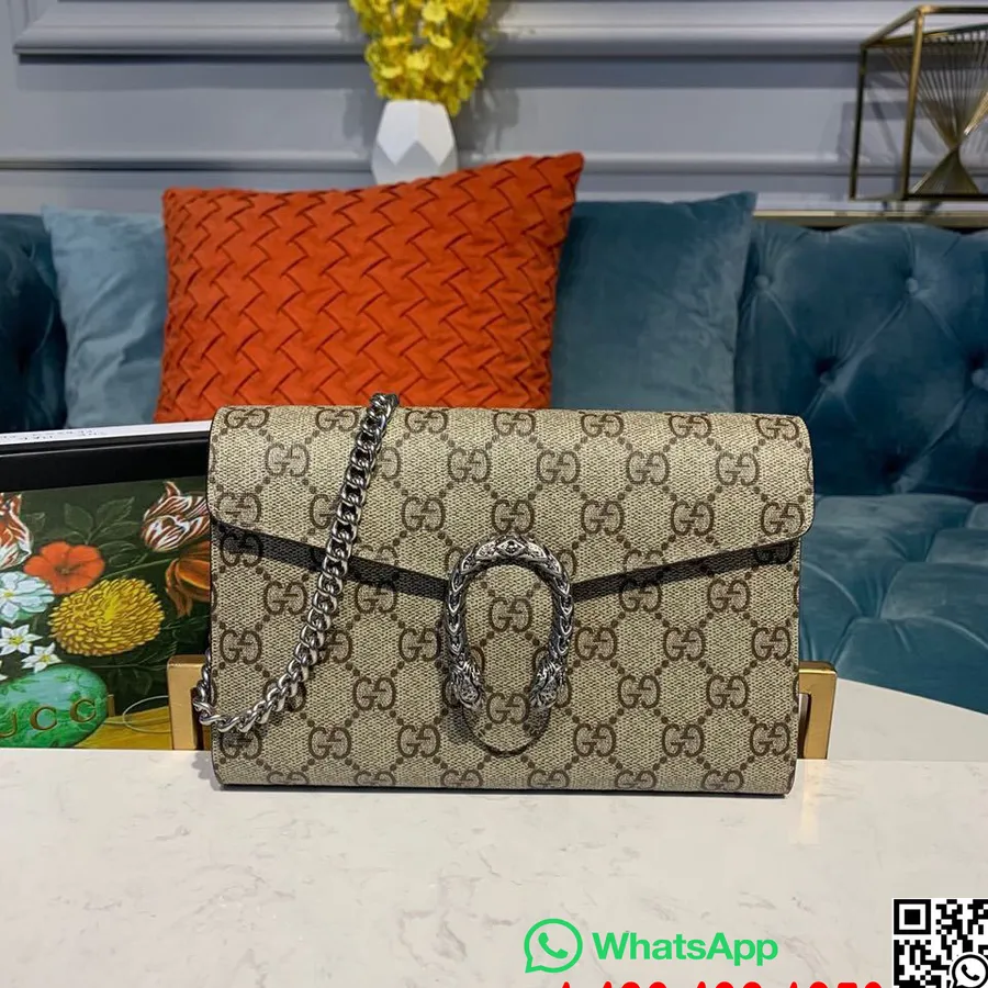 Τσάντα ώμου Gucci Woc Dionysus 20cm από καστόρι/δερμάτινη επένδυση από δέρμα μοσχαριού συλλογή φθινόπωρο/χειμώνας 2019, μπεζ