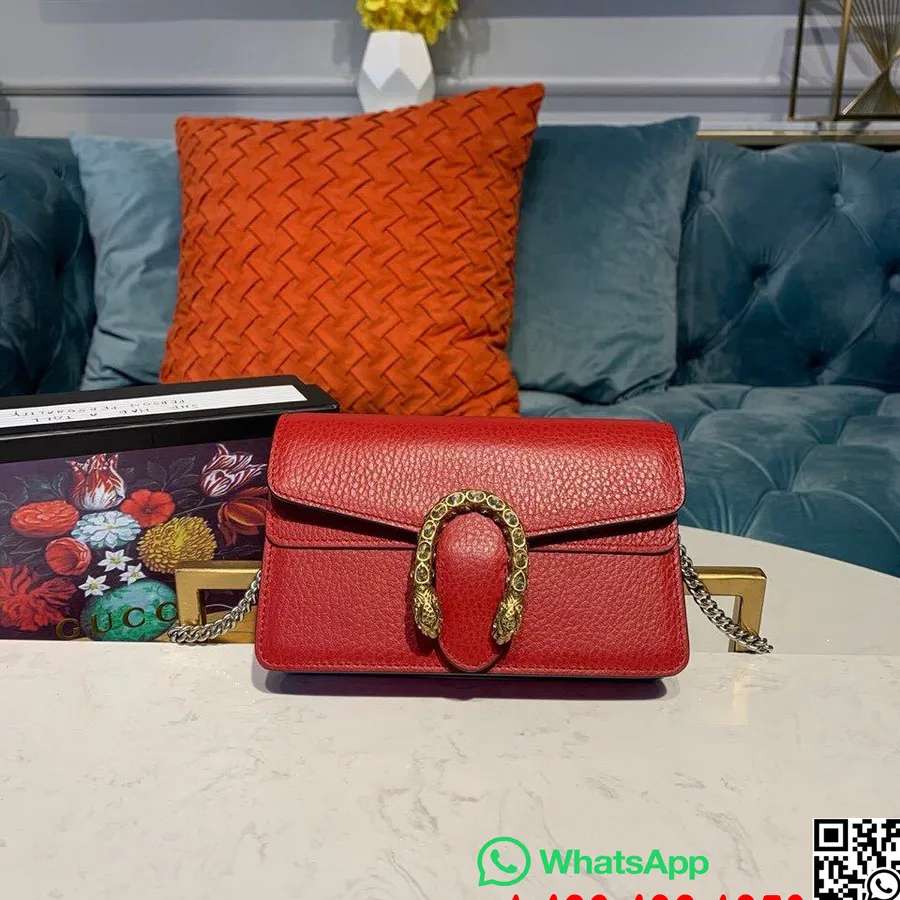 Gucci Woc Mini Dionysus Válltáska 16cm 476432 Borjúbőr őszi/téli 2019 Kollekció, Piros