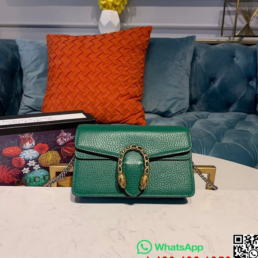 Gucci WOC Mini Dionysus Omuz Çantası 16cm 476432 Dana Derisi Sonbahar/Kış 2019 Koleksiyonu, Yeşil