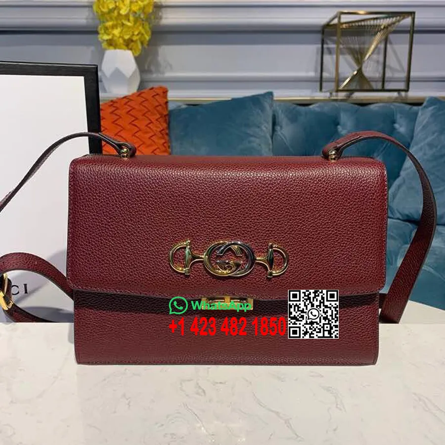 Gucci Zumi Skuldertaske 26cm 576388 Kornet Kalveskind Før Efterår/vinter 2019 Kollektion, Bordeaux