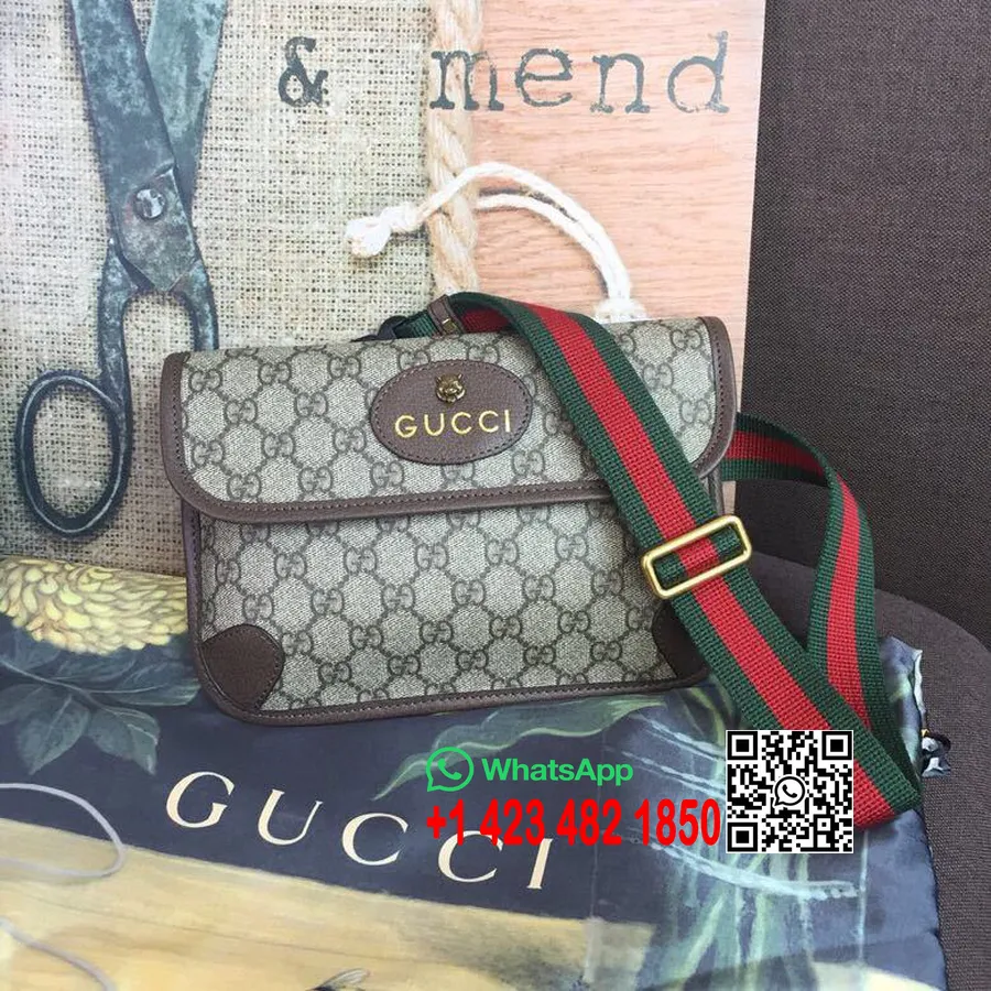 Gucci Gg Supreme Torba Za Remen Oko Struka 25 Cm 493930 Kolekcija Proljeće/ljeto 2019., Smeđa