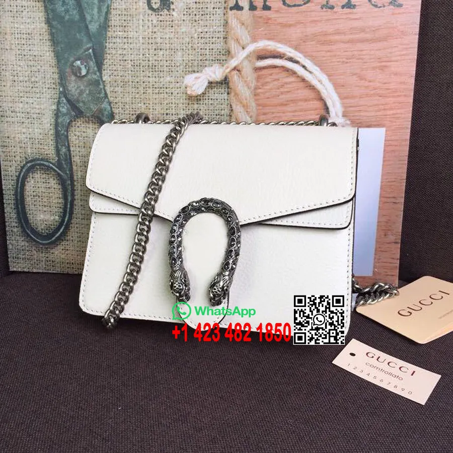 Mini Bolsa Gucci Dionysus 20cm 421970 Couro De Bezerro Coleção Primavera / Verão 2019, Branco