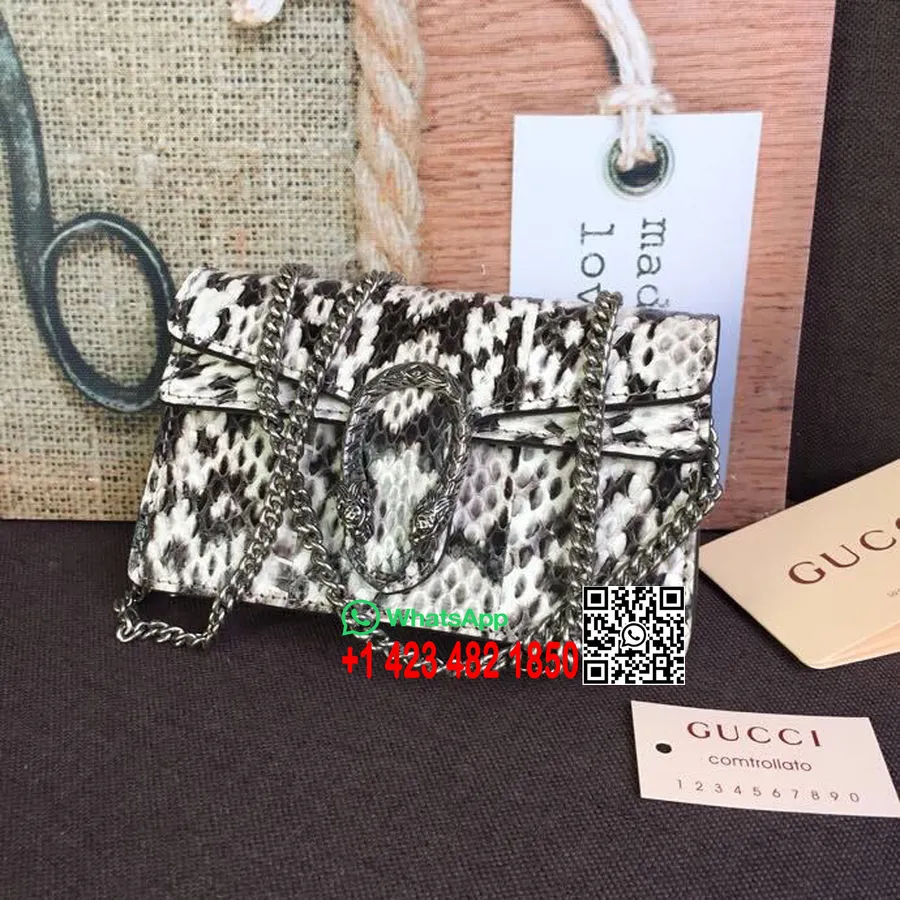 Gucci Dionysus Super Mini Torbica 16 Cm 476432 Kolekcija Snakeskin Pomlad/poletje 2019, Naravna Kača