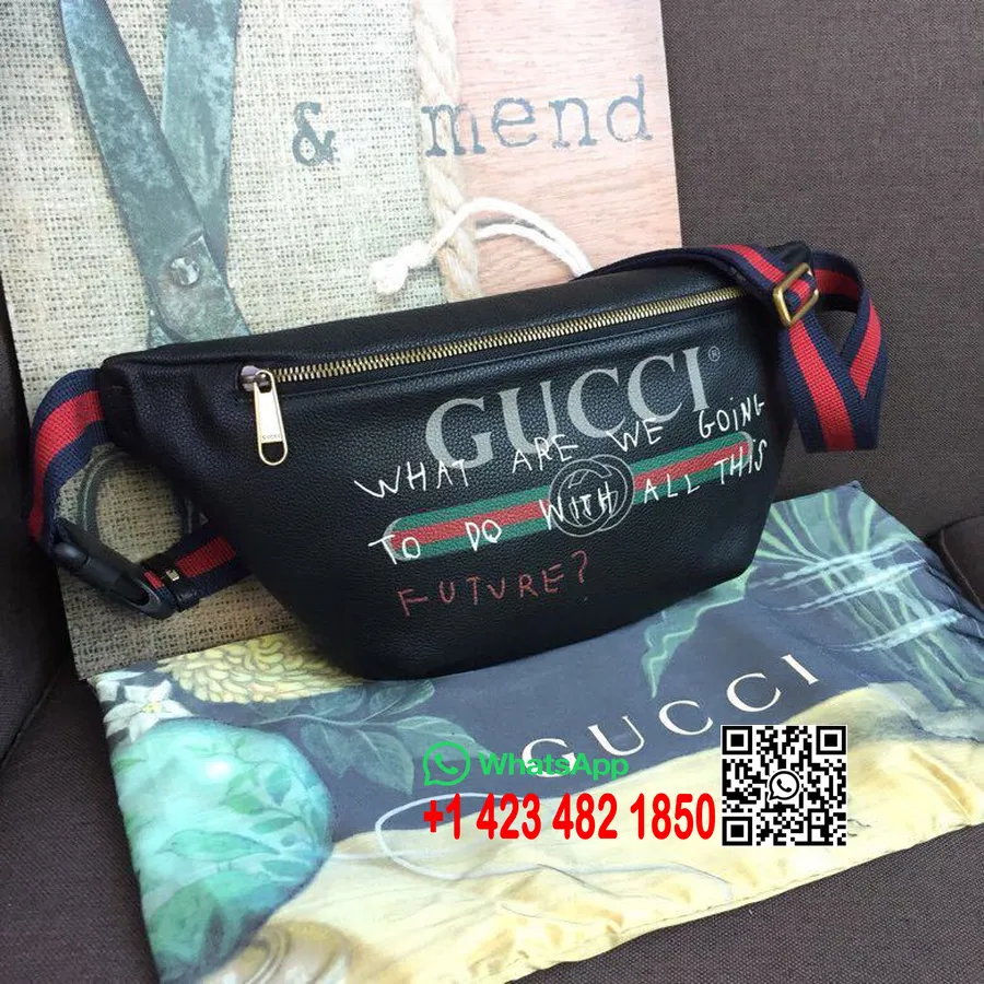 Gucci Coco Capitan Torbica Za Pas 40 Cm 530412 Kolekcija Cruise 2019 Iz Telečjega Usnja, črna