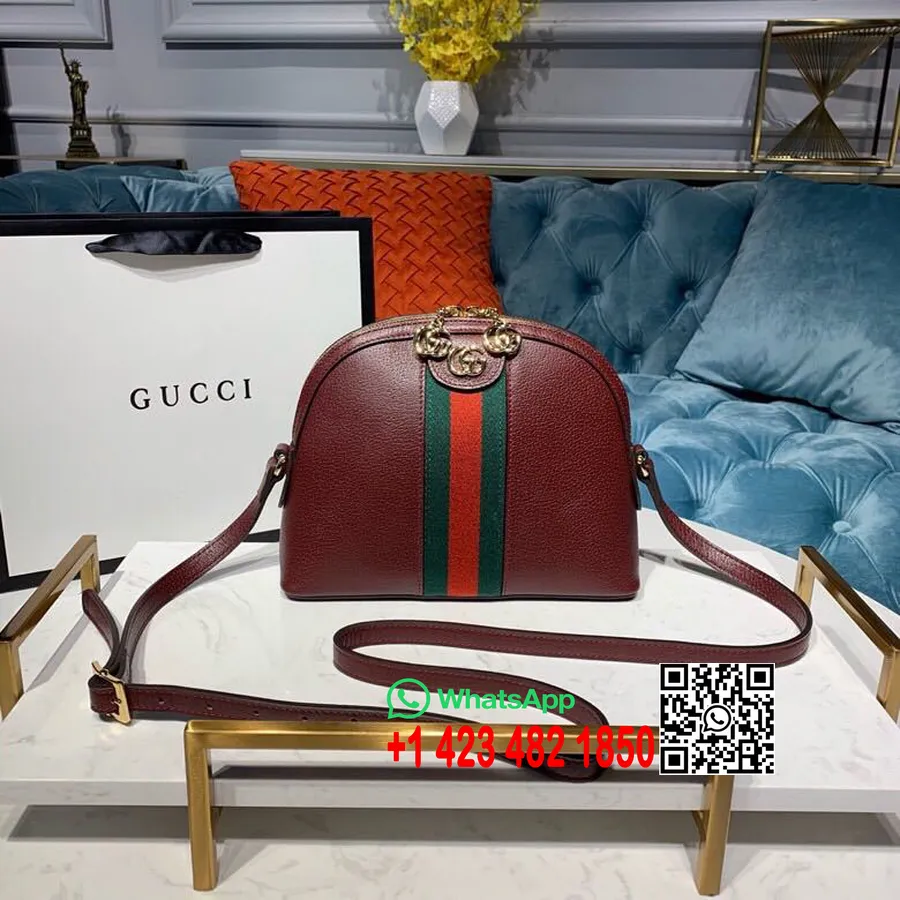 Gucci Ophidia Umhängetasche 24 Cm 499621 Kalbsleder Frühjahr/Sommer 2019 Kollektion, Burgund