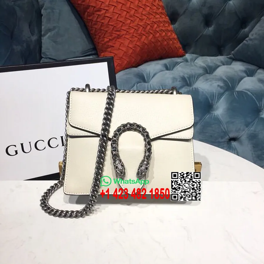 Gucci Dionysus GG Supreme Mini Çanta 421970 Dana Derisi İlkbahar/Yaz 2019 Koleksiyonu, Beyaz