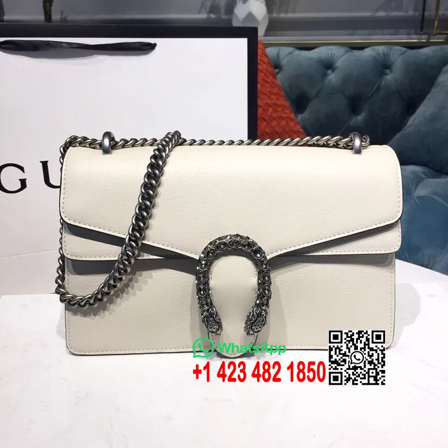 Gucci Dionysus Orta Çanta 28cm 400249 Dana Derisi İlkbahar/Yaz 2019 Koleksiyonu, Beyaz