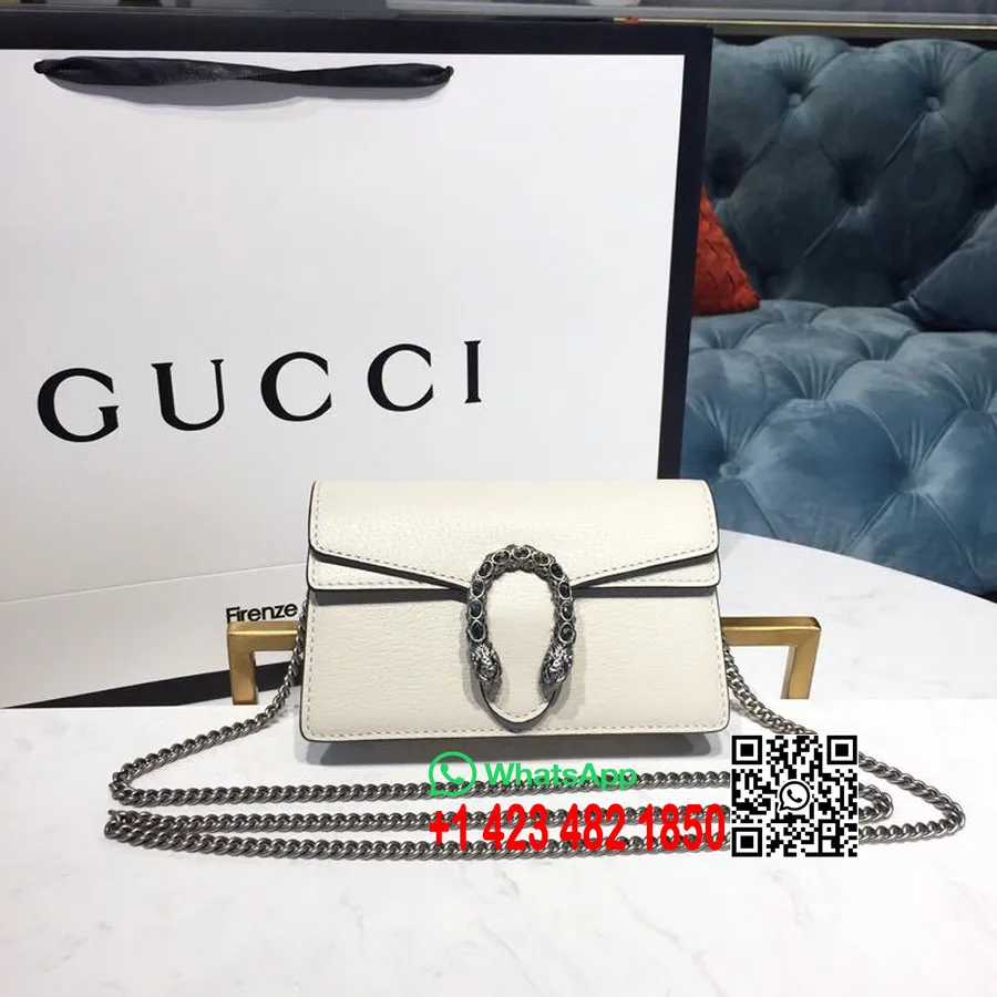 Gucci Dionysus Mini Çanta 16cm 476432 Dana Derisi İlkbahar/Yaz 2019 Koleksiyonu, Beyaz