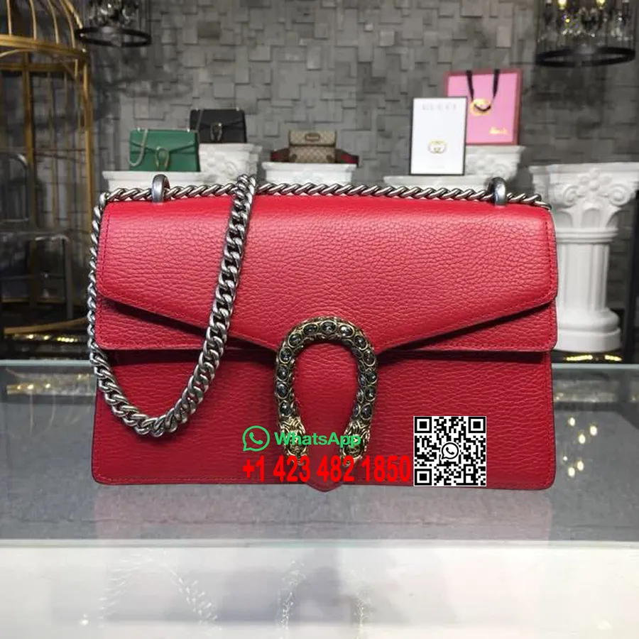 Gucci Dionysus Kristály Válltáska 28cm 400249 Borjúbőr 2018 Tavaszi/nyári Kollekció, Piros