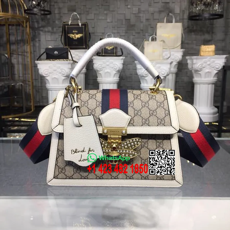 Gucci Queen Margaret Gg Tas Pegangan Atas Kecil 26cm 476541 Koleksi Musim Semi/musim Panas 2018 Putih