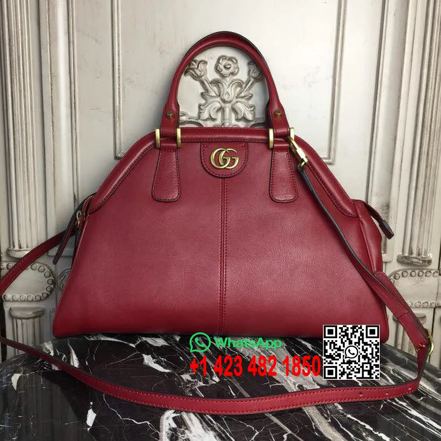 Gucci Re(belle) Grand Sac à Main 40cm Cuir De Veau Collection Printemps/été 2018 Rouge