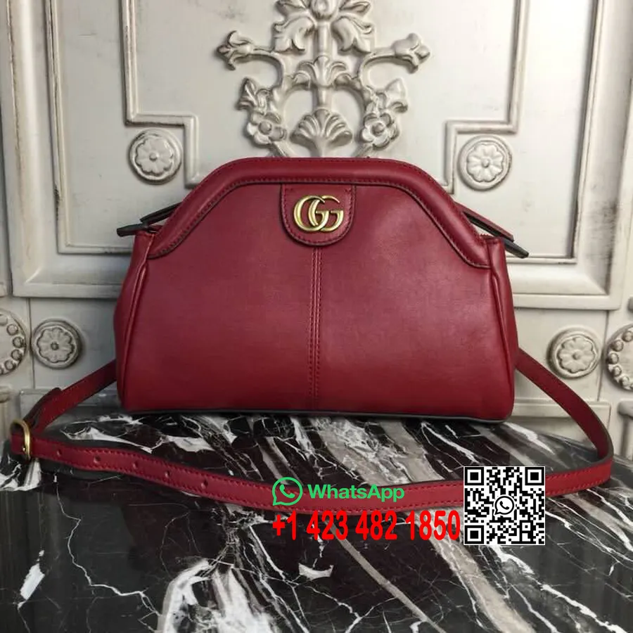 Gucci Re(belle) Sac à Main Moyen 28cm Cuir De Veau Collection Printemps/été 2018 Rouge