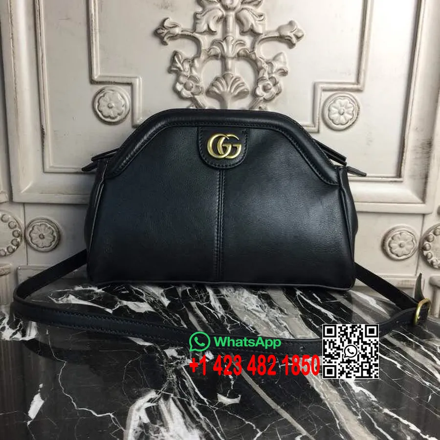 Gucci Re(belle) Keskmise Käepidemega Kott 28cm Vasikanahast Kevad/suvi 2018 Kollektsioon Must