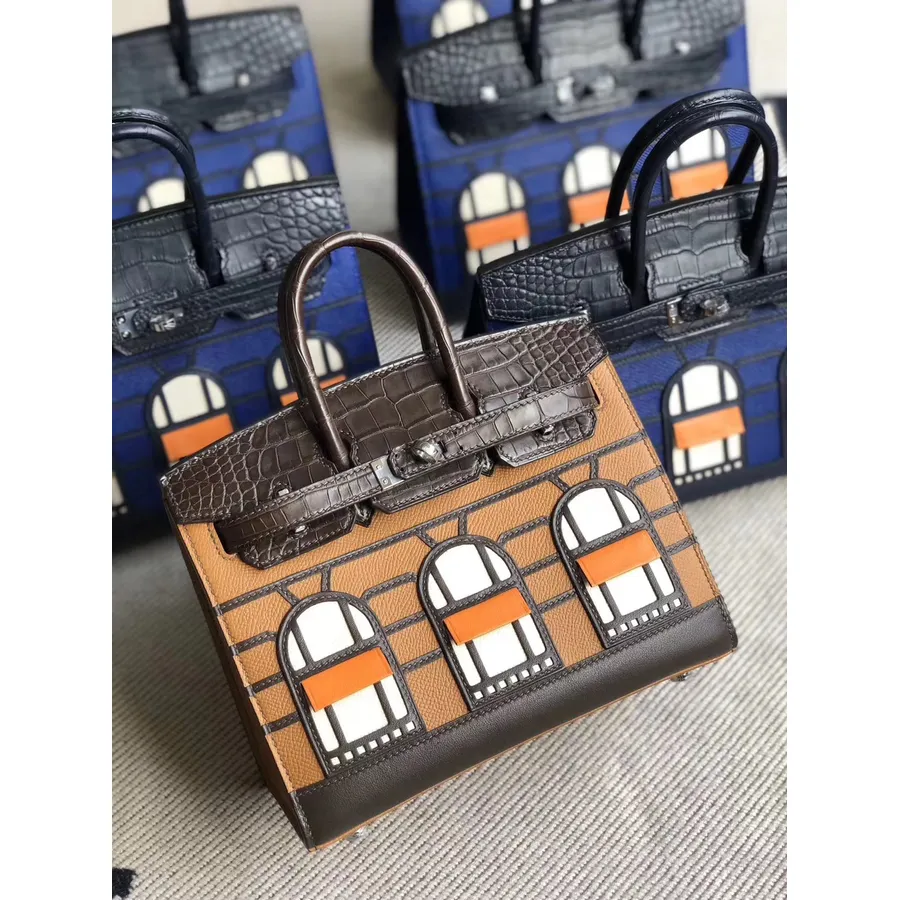 Hermes Birkin 20 Sellier Faubourg Madame, Krokodil, Epsom, Sombrero & Swift Okovi Od Paladija, Zlato