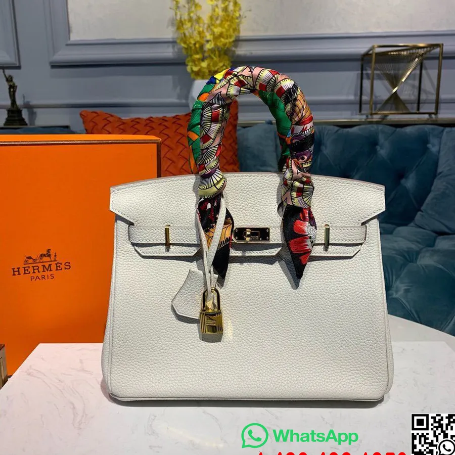 Hermes Birkin Soma 25cm Zelta Aparatūra Togo āda Daļēji Roku šūta, Pērļu Pelēka