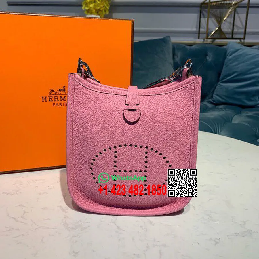 Hermes Evelyne Iii Tpm чанта 20cm Taurillon Clemence ръчно зашит паладиев хардуер, Bois De Rose