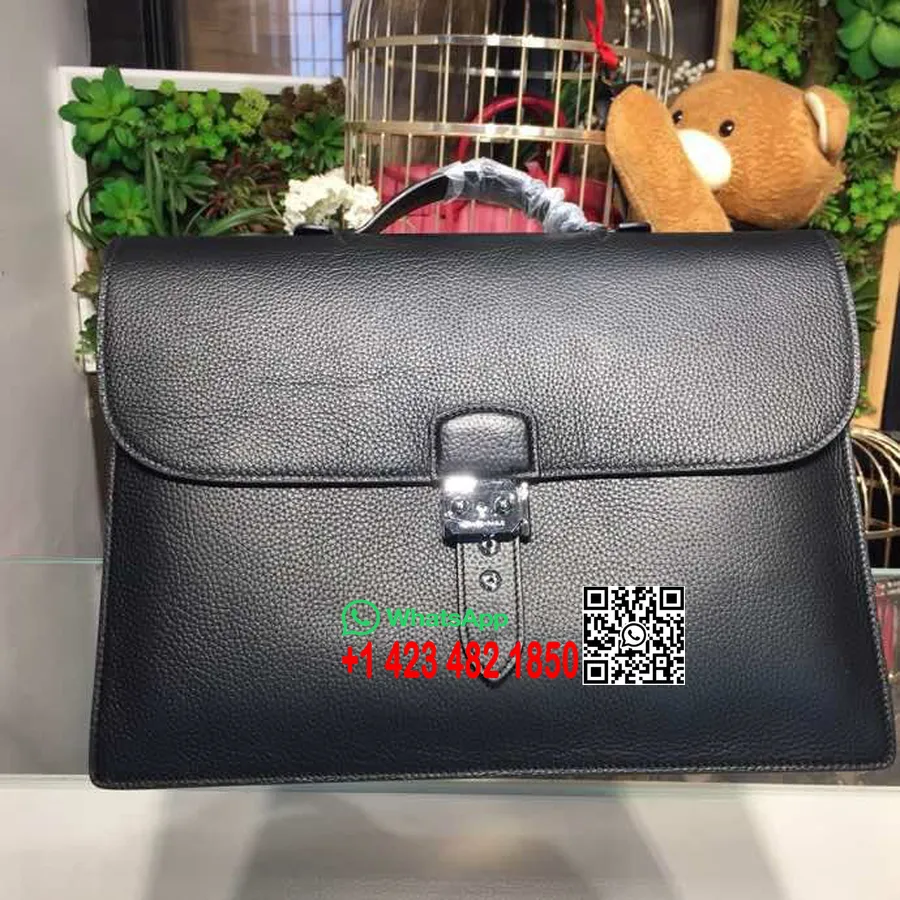 Hermes Sac A Depeche 38 Cm Evrak çantası Iş çantası Togo Dana Derisi Paladyum Donanım El Dikişli, Siyah