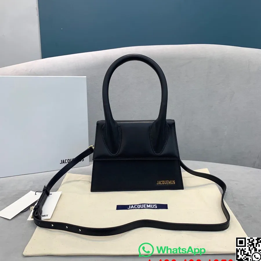 Jacquemus Le Grand Tasche, Glattes Kalbsleder, Herbst-/Winterkollektion 2019, Schwarz