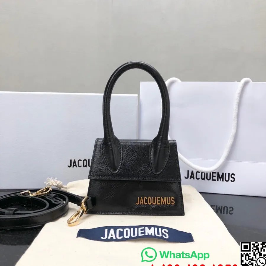 Sac Jacquemus Le Chiquito En Cuir De Veau Lisse Collection Automne/hiver 2019, Noir