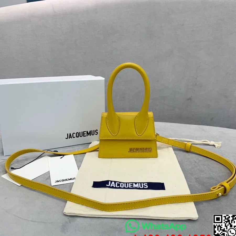 Sac Jacquemus Le Chiquito En Cuir De Veau Lisse Collection Automne/hiver 2019, Jaune