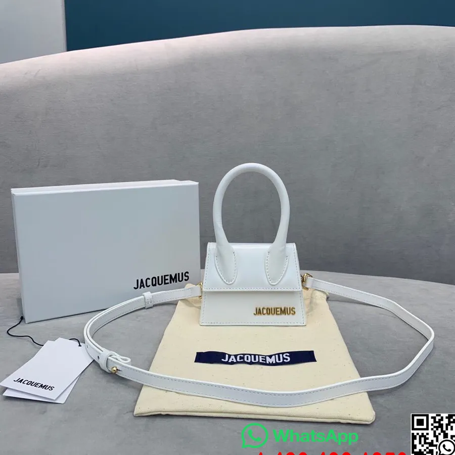 Jacquemus Le Chiquito Tasche, Glattes Kalbsleder, Herbst/Winter-Kollektion 2019, Weiß