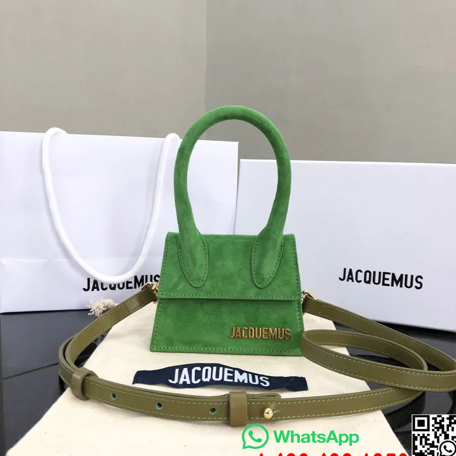 Jacquemus Le Chiquito Tasche Wildleder Herbst/Winter 2019 Kollektion, Grün