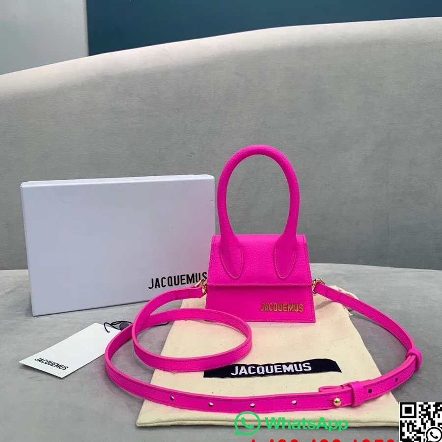 Jacquemus Le Chiquito Tasche Aus Genarbtem Kalbsleder, Herbst-/Winterkollektion 2019, Pink