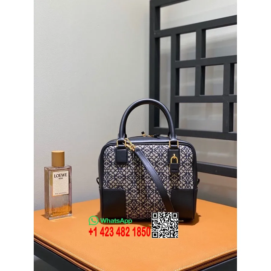 Geantă Tote Loewe Amazona 20cm 66091 Piele De Vițel Colecția Primăvară/vară 2022, Negru