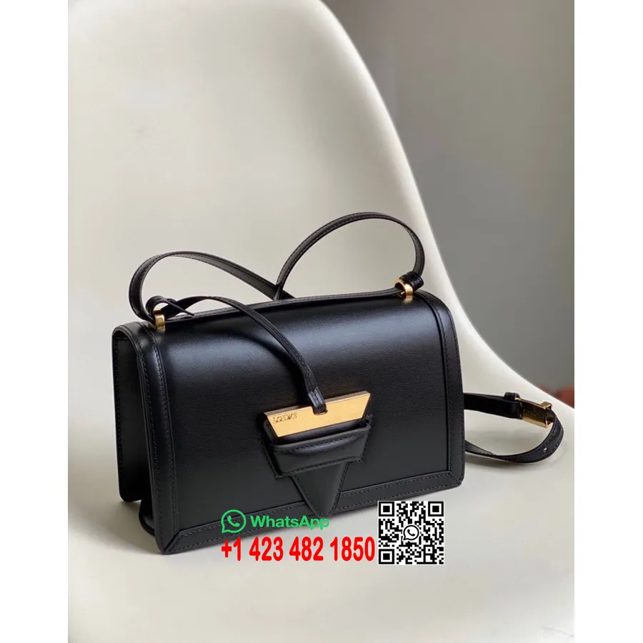 Loewe Barcelona Tasche 24cm 66014 Kalbsleder Frühjahr/sommer 2022 Kollektion, Schwarz