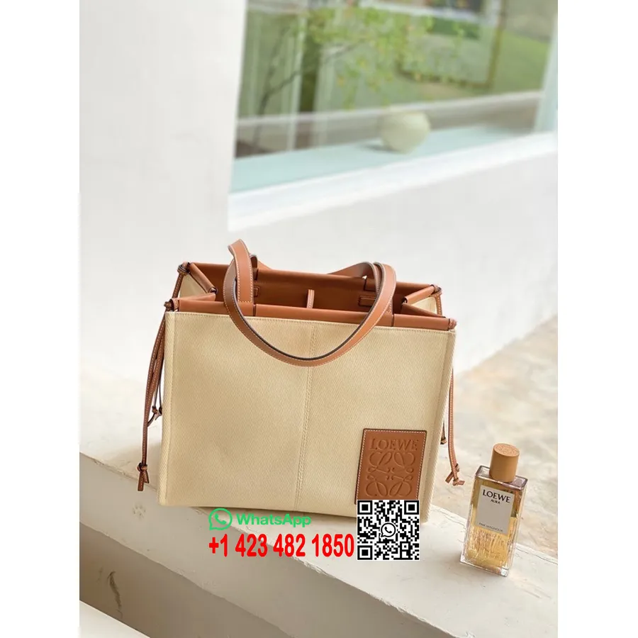 Loewe Tote Bag 35cm 66025 Skóra Cielęca Kolekcja Wiosna/lato 2022, Jasnobrązowy