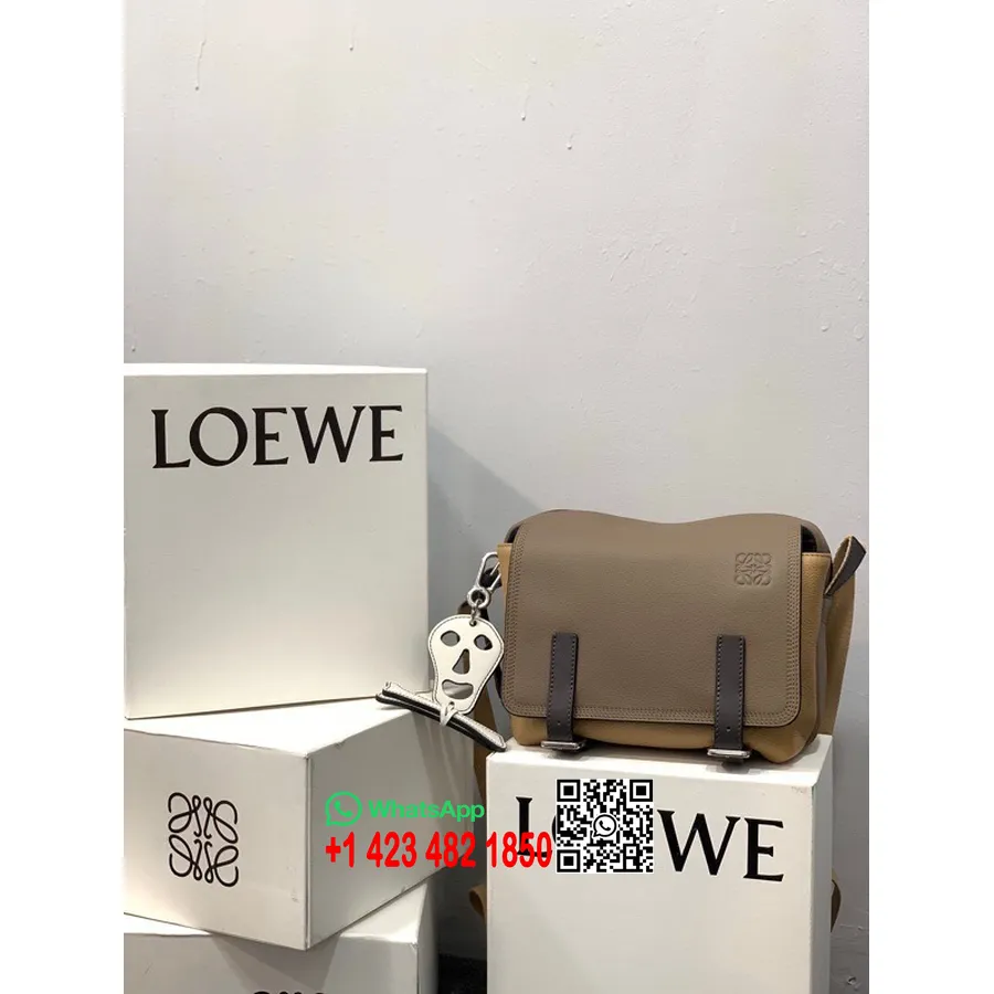 Loewe Militārā Xs Soma 24cm Teļa ādas Pavasara/vasaras 2022 Kolekcija, Bēšs