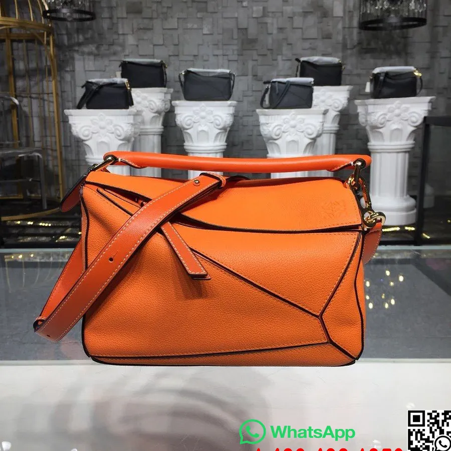 Loewe Bolso Puzzle 30cm Piel De Becerro Colección Primavera/verano 2020, Naranja