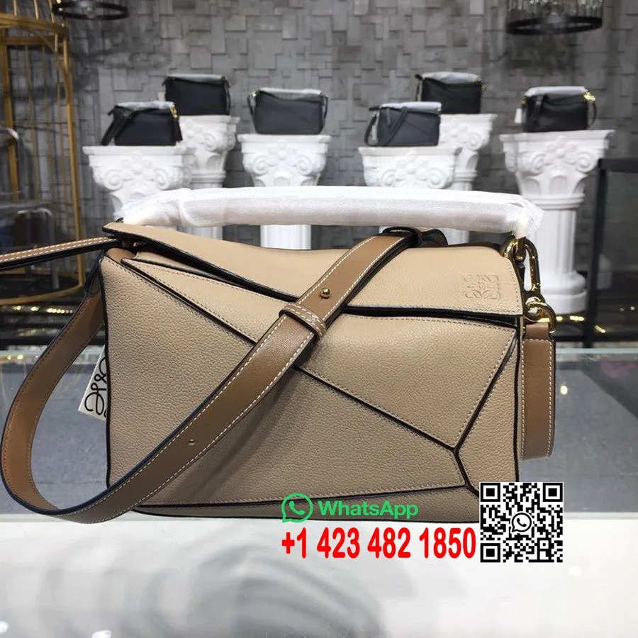 Loewe Puzzle Bag 24cm Kalveskinn Vår/sommer 2020 Kolleksjon, Beige