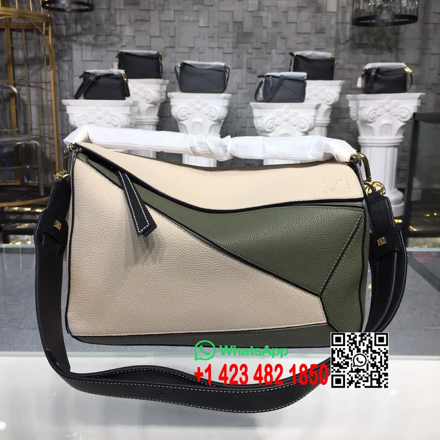 Loewe Colorblock Pulmalaukku 30cm Vasikannahkainen Kevät/kesä 2020 Kokoelma, Taupe/harmaa